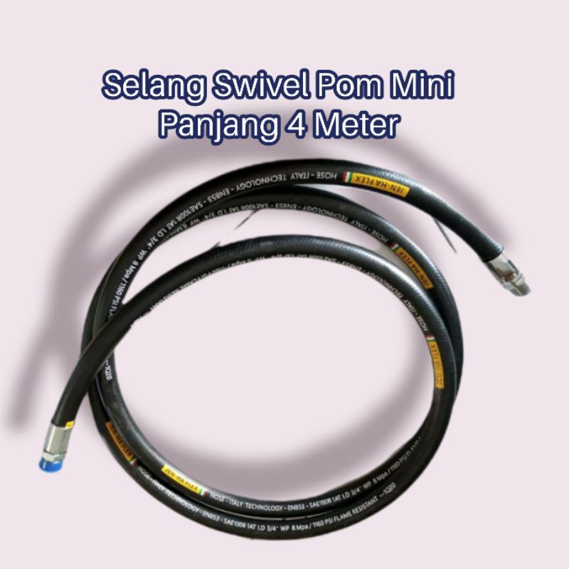 Selang Swivel SPBU Selang Swivel Pom Mini Pertamini Panjang 4 Meter