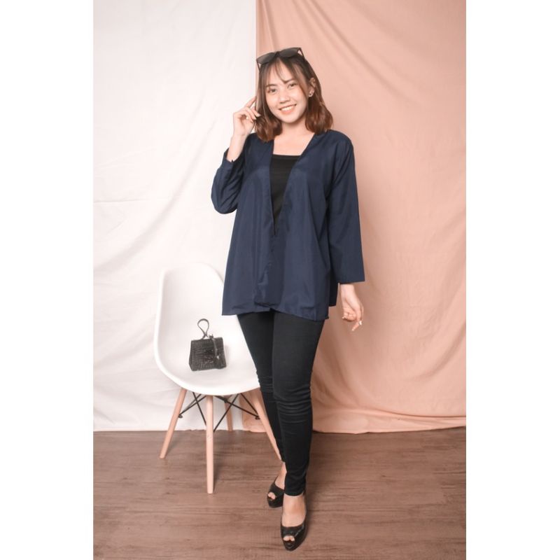 Cardigan Standar Bahan Crinckle Ukuran All size