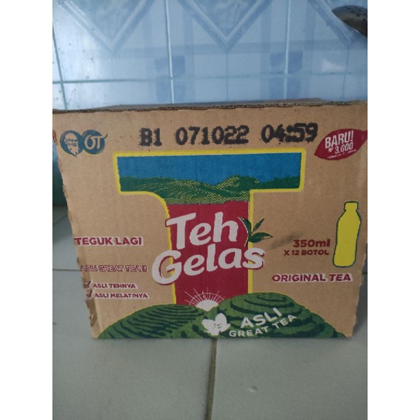 PROMOOO TEH GELAS BOTOL 350ML <1 DUS ISI 12PCS>