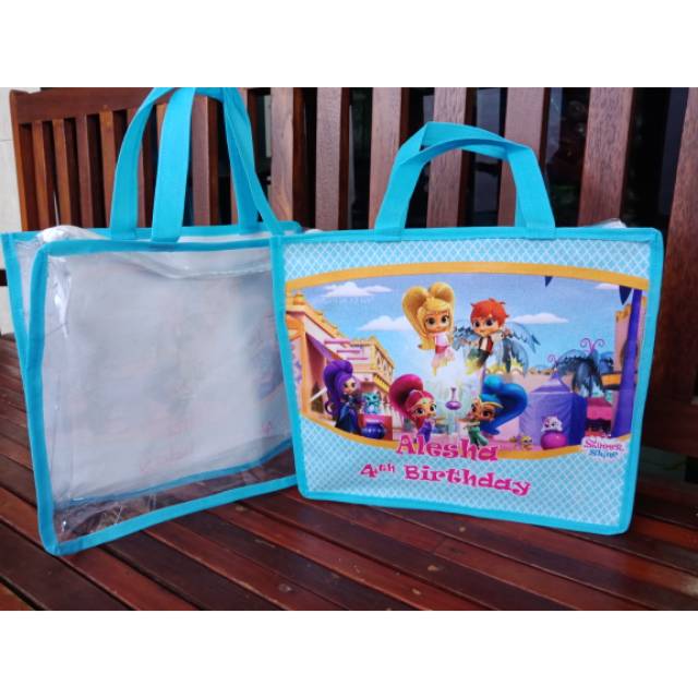 

Jual tas souvenir ultah model resleting mika tema by reques