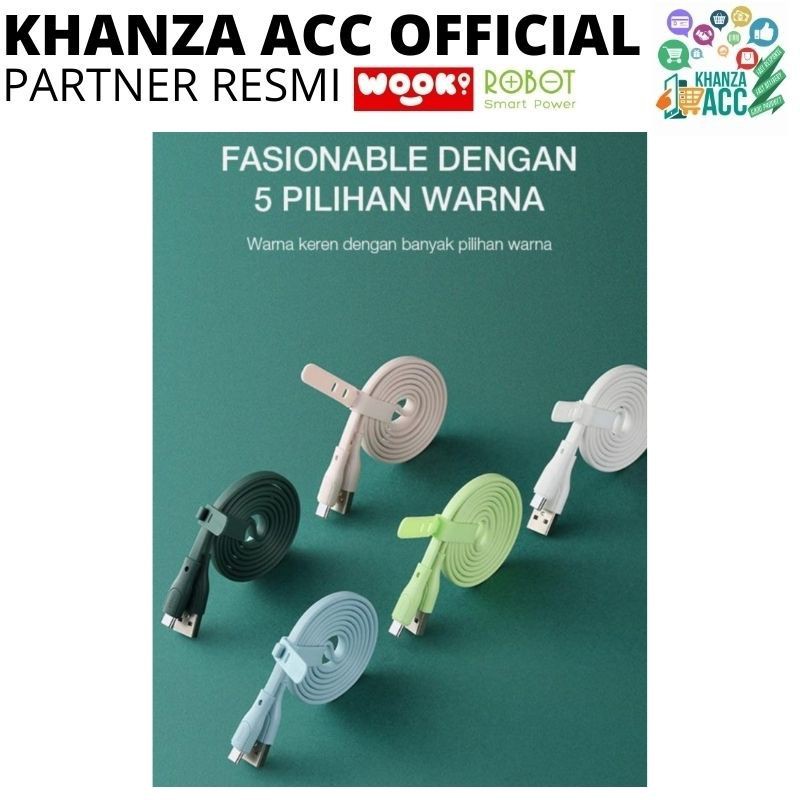 KHANZAACC Robot RGC100 Kabel Data Type C Colorful ( 1 Toples isi 20pcs )