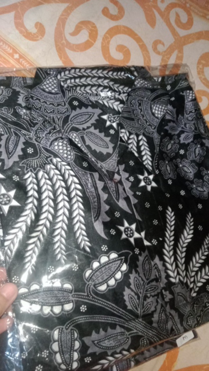 Batik Couple Pria Wanita Motif Manggar Abu