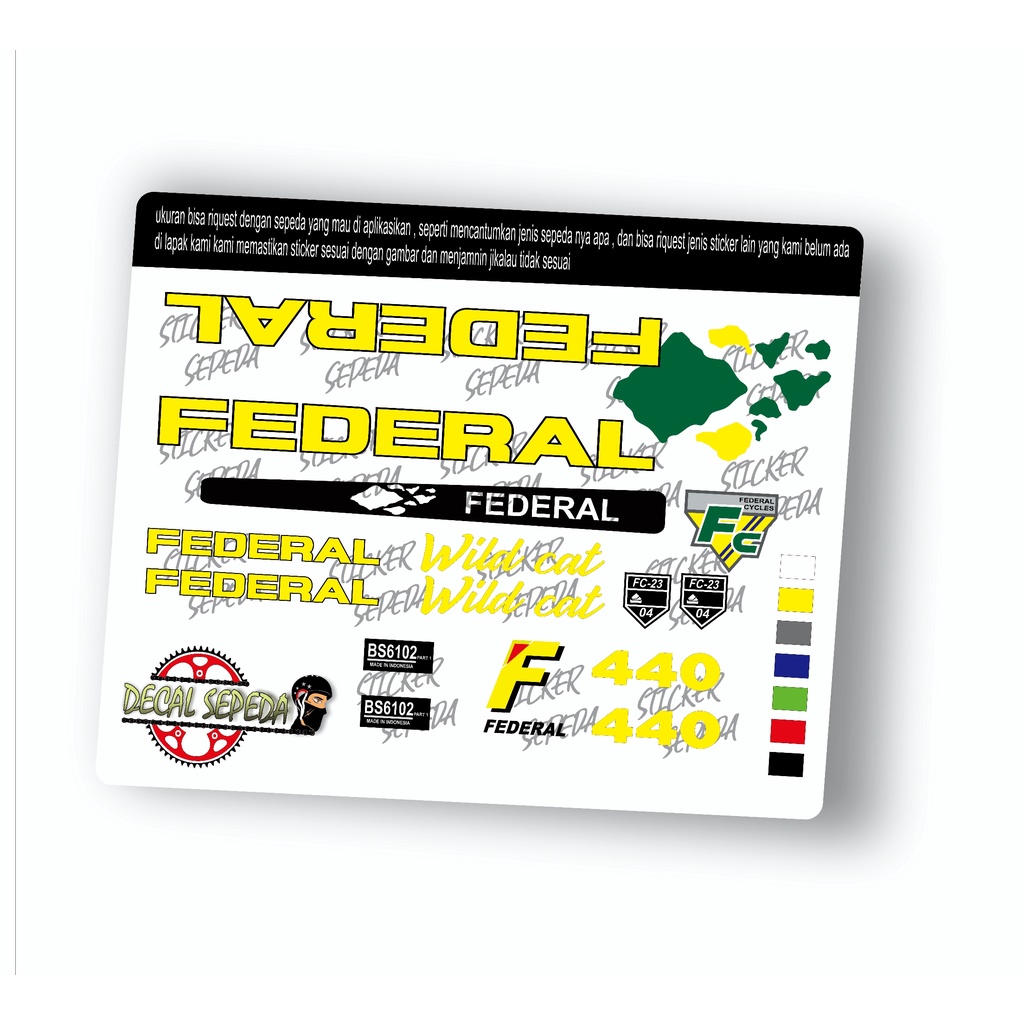 decal sepeda federal  - sticker sepeda federal full cutting