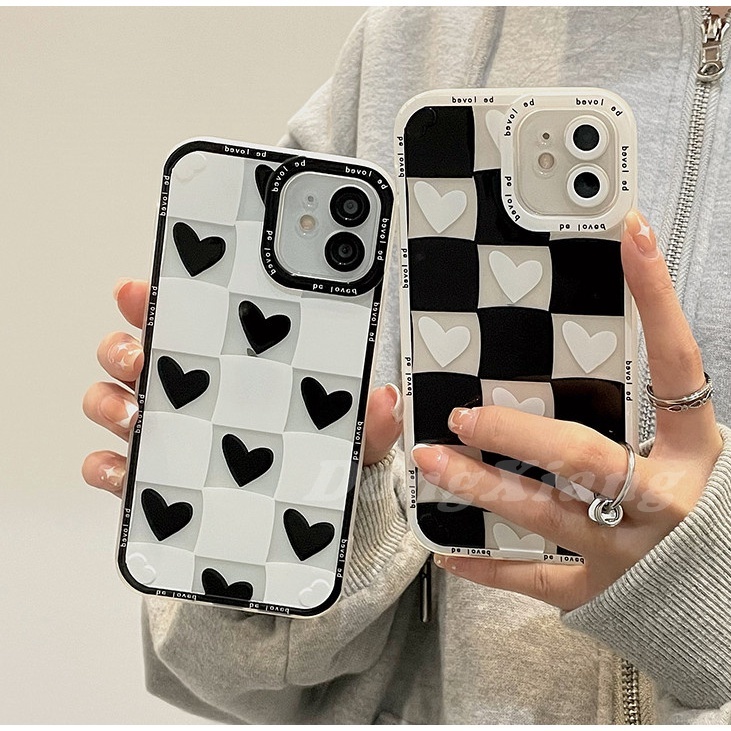 Soft Case TPU Transparan Motif Hati Untuk Hp iPhone 7 8 X XR XS Max 6 6s 7 8 Plus SE 2020 iPhone 12 11 Pro Max 13 13Pro Max