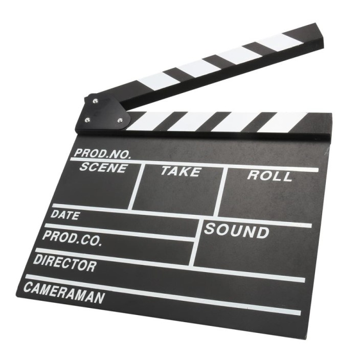 Professional Clapper Board Slate Black Shooting Movie Clapboard cut