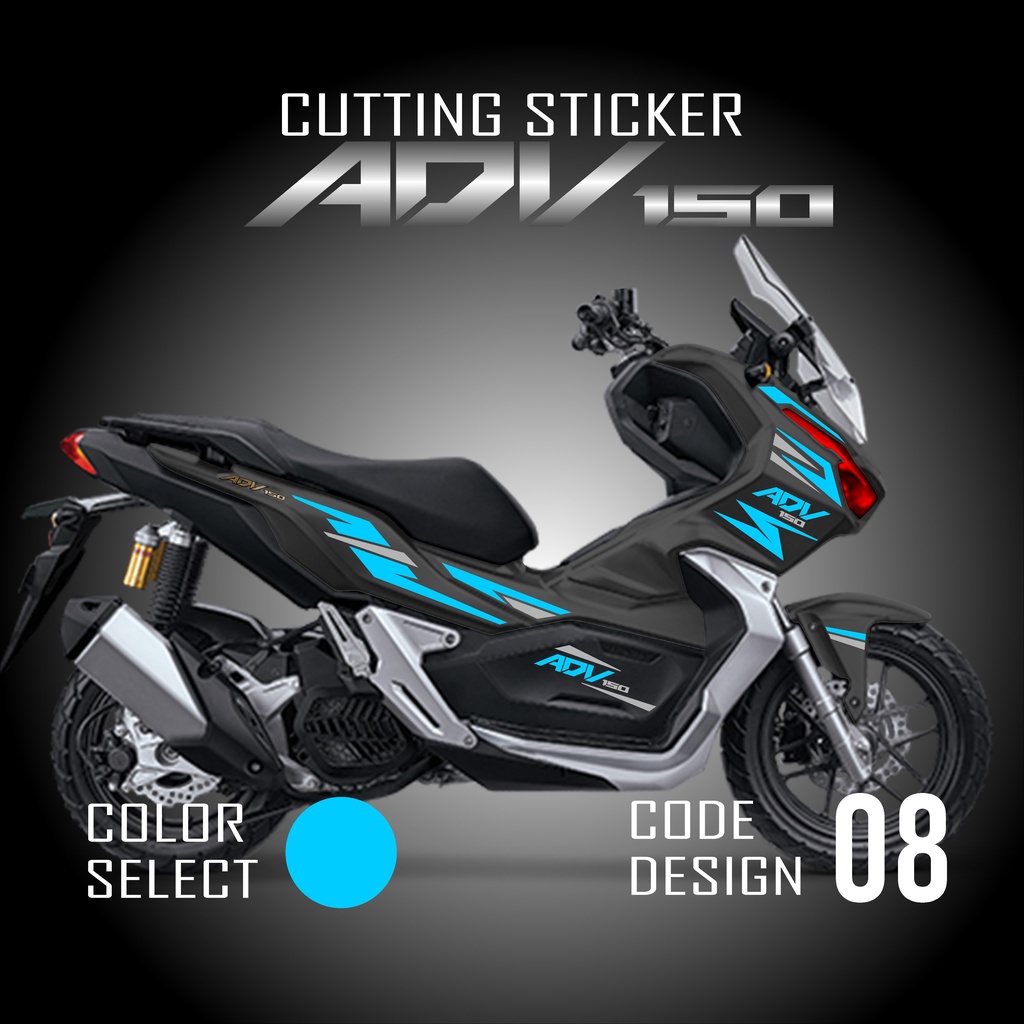 Striping ADV 150 - Cutting Sticker Stiker Lis Timbul Variasi Motor Honda ADV150 Warna Gold Emas Holo