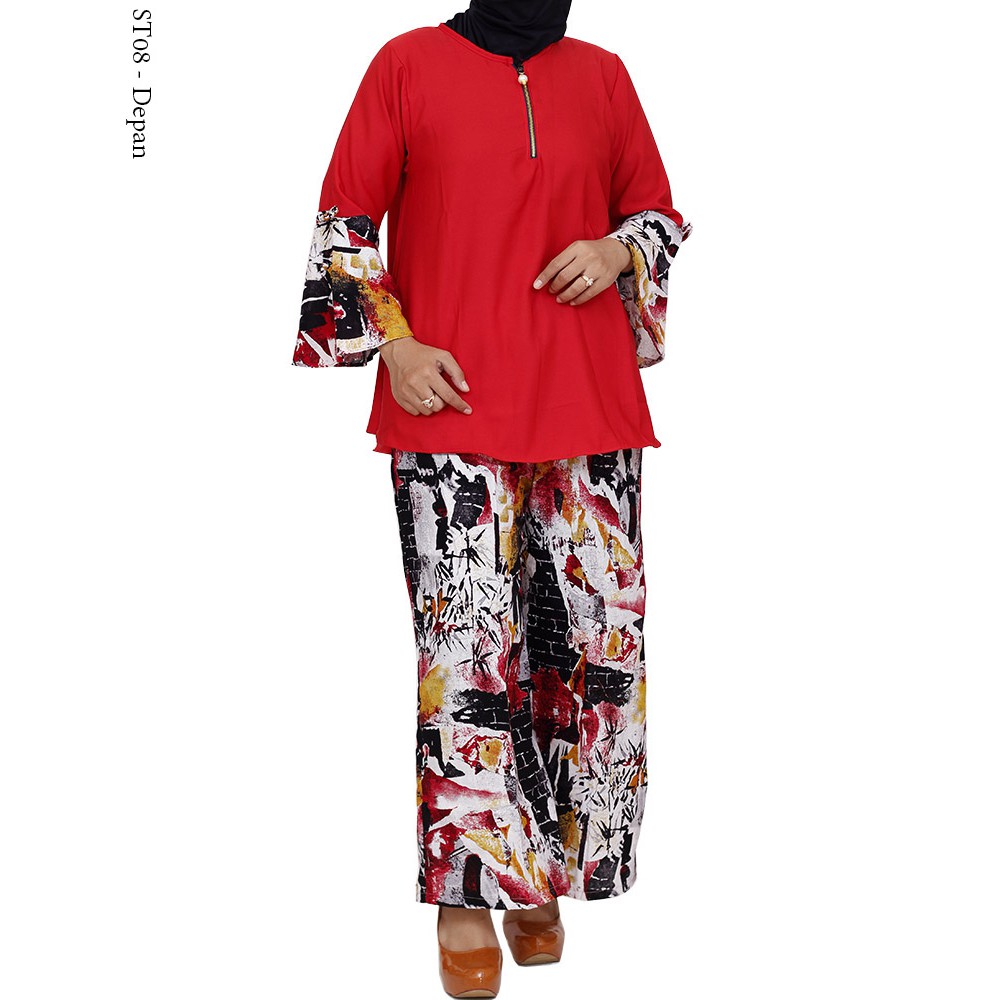 Baju Setelan Wanita Atasan + Celana Celana Kulot Panjang