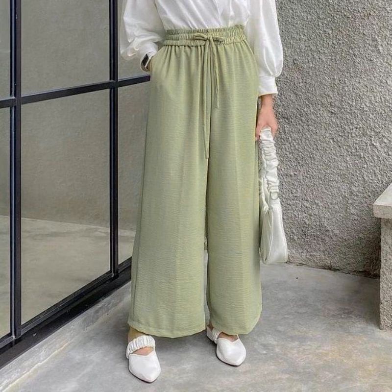 BEFAST - ZRD OOTD Celana Kulot NADRA / CELANA KULOT CRINKLE WANITA/YUNA PANTS / Celana Panjang Casual Wanita / Bawahan Wanita Polos / Kulot kekinian / Terlaris / Trendy / Celana Panjang Kulot Banyak Warna / Termurah