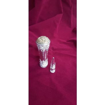 kepala tongkat komando lapis silver