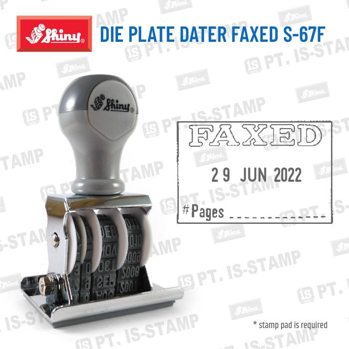 

Unik Shiny DIE PLATE DATER FAXED S 67F Diskon