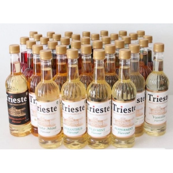 

Trieste Italian Syrup 650mL - Coffee Syrup : Caramel, Vanila, Rum, Hazelnut, Salted Caramel, Almond