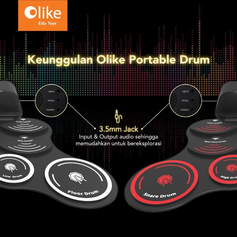 OLIKE PORTABLE DRUM ELEKTRIK GARANSI RESMI OLIKE