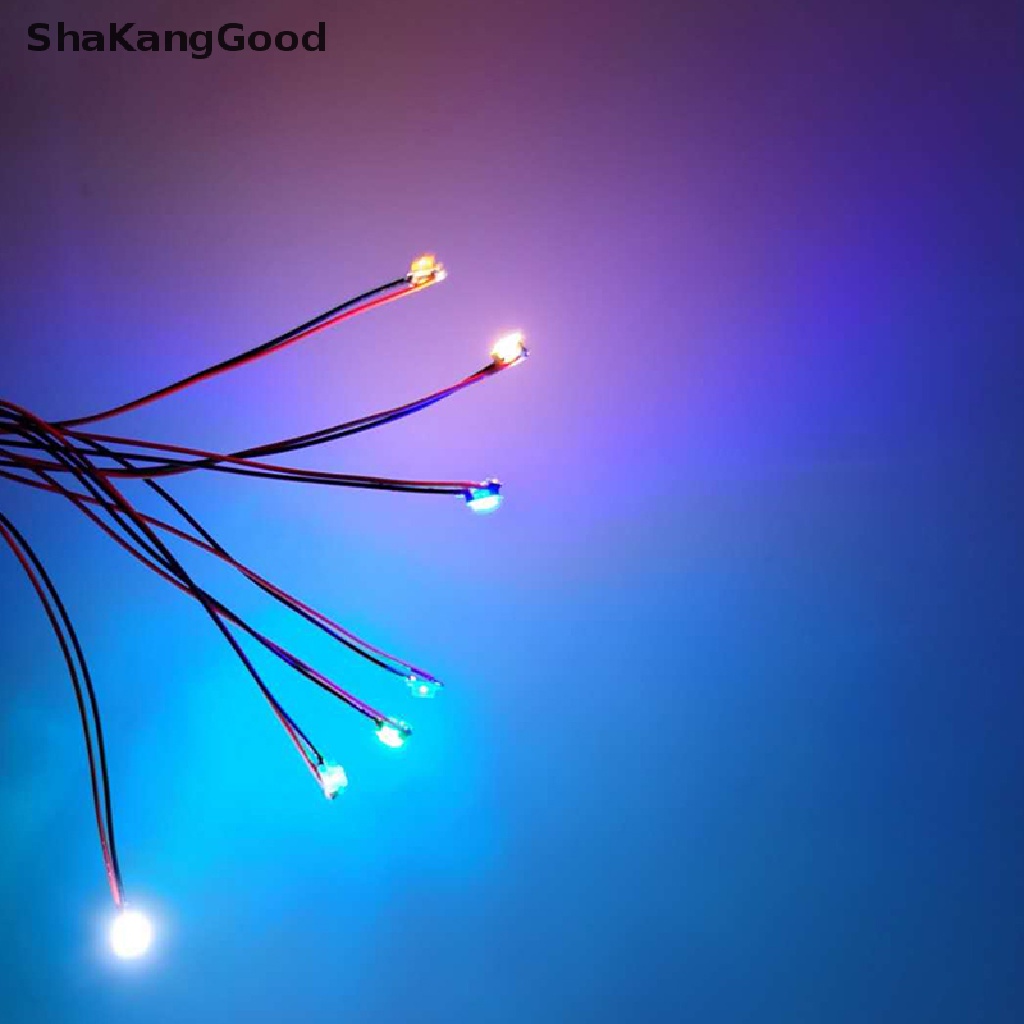 20pcs Lampu Dioda Led Pre-Soldered Micro Smd 0402 # 0603 # 0805 # 1206