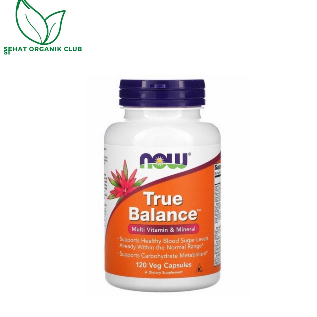 Now Foods True Balance MultiVitamin 120 Caps support blood sugar