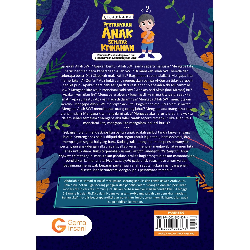 Buku Pertanyaan Anak Seputar Keimanan - Gema Insani 100% Original