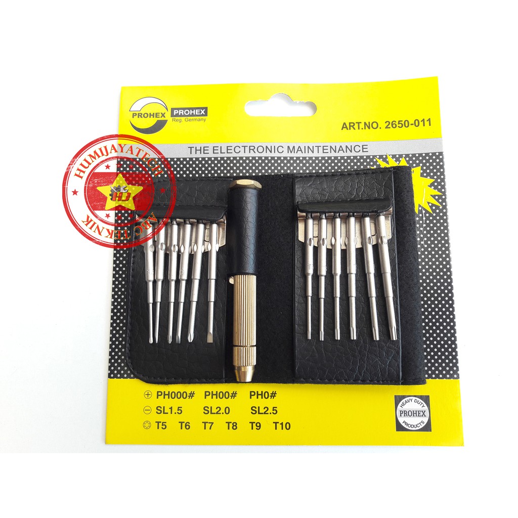 Obeng Presisi Set 13pcs Prohex / Obeng Set Presisi / Obeng Set Prohex
