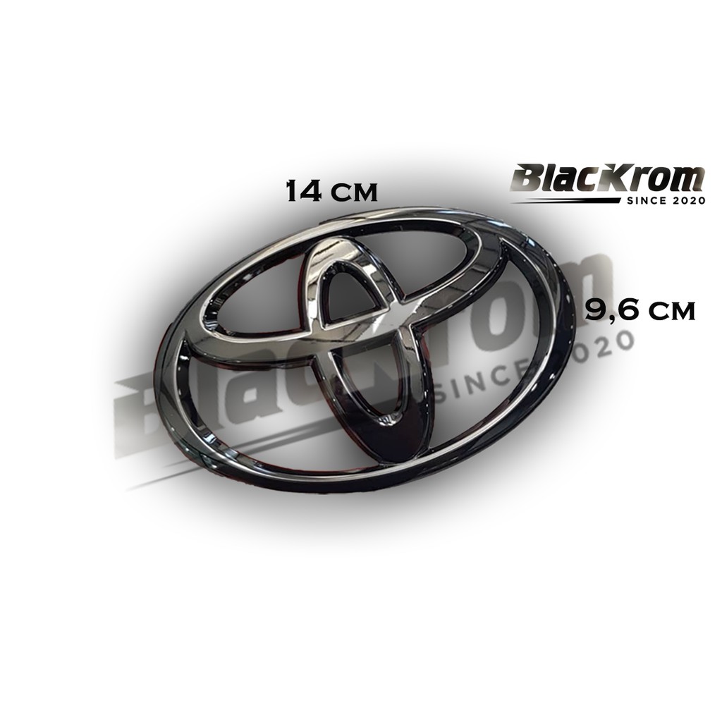 Logo Emblem Black Chrome Belakang Toyota Yaris 2012 - 2013