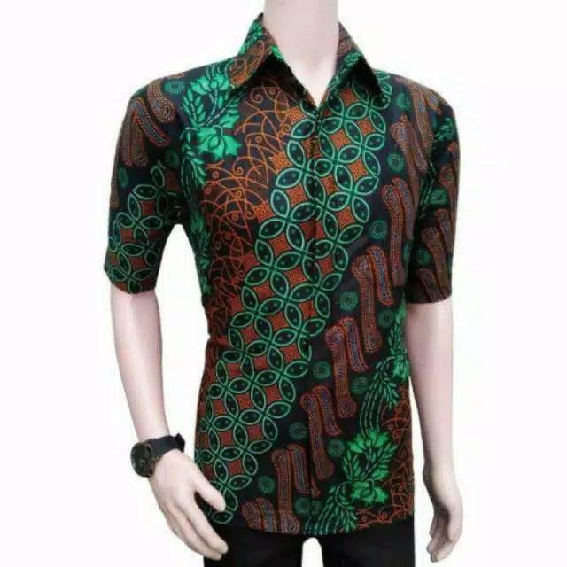Kemeja Batik Liriz Seno Hijau