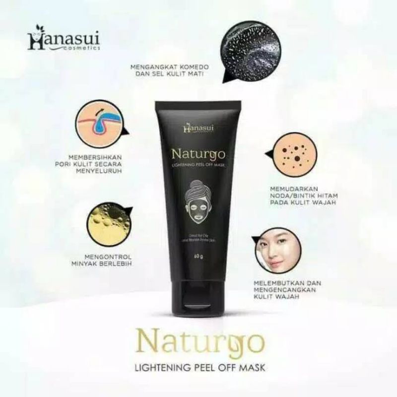 MASKER HANASUI NATURGO PEEL OFF BLACK MASK TUBE