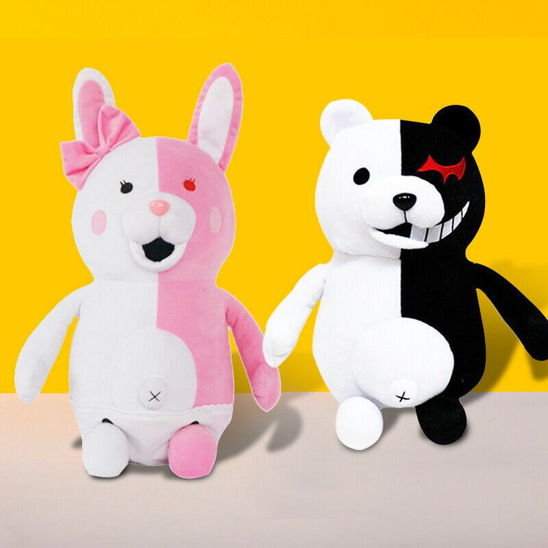 【Ready Stock】36cm Anime Game Danganronpa Monokuma Black White Bear Plush Soft Stuffed Doll Toy