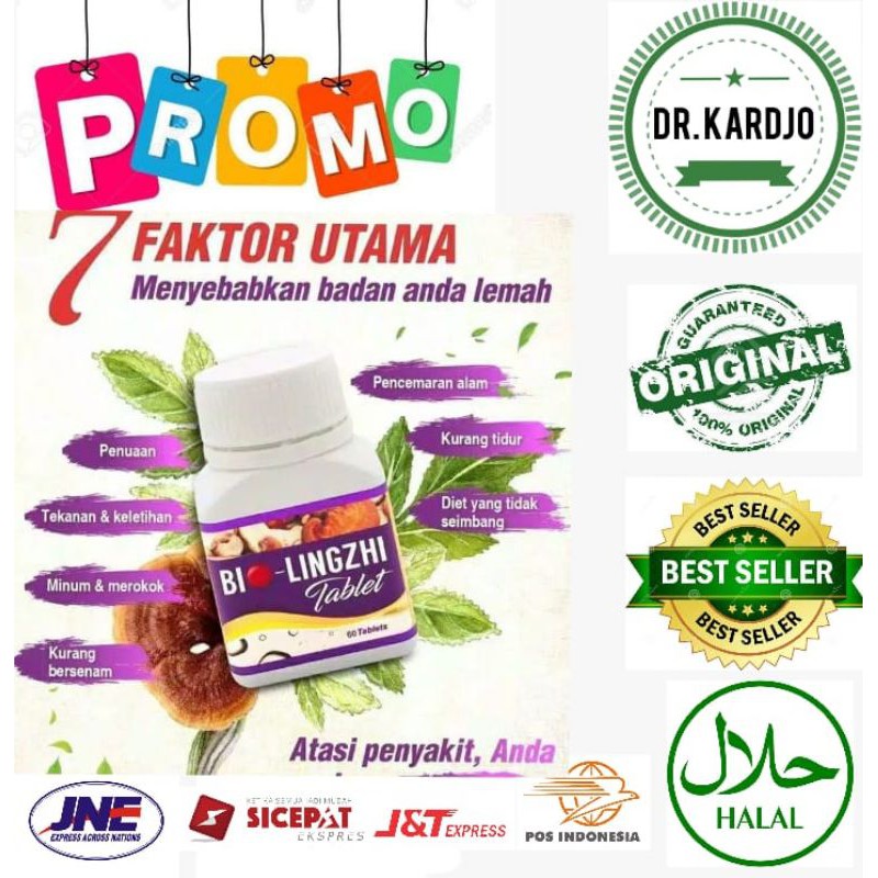 Bio Lingzhi Asli 100% Bio Ling Zhi Obat Untuk Kesehatan Ginjal Original Herbal Alami (isi 60 tablet)