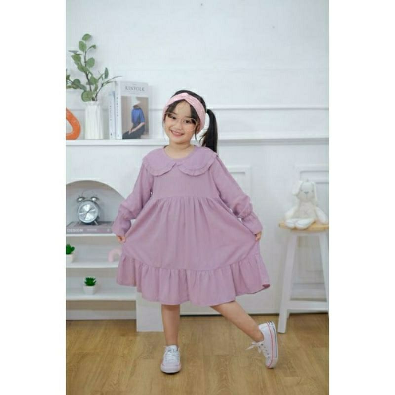 TUNIK/DRESS ANAK RAYON PANJANG/TUNIK ANAK TANGAN PANJANG RAYON PREMIUM 1-3thn