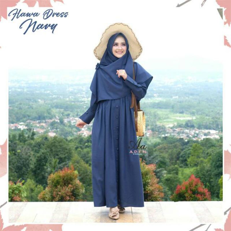 HAWA DRESS ONLY GRADE B BY ADEN HIJAB GAMIS SAJA BUSUI FRIENDLY
