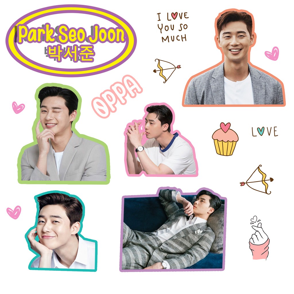 Sticker Pack Park Seo Joon BISA CUSTOM Park Saeroyi Stiker Label Wooga Itaewon Class Hwarang Kim Tae