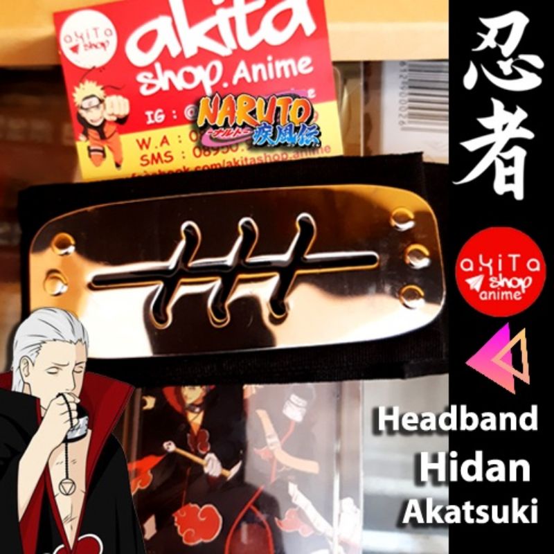 Headband Ikat Kepala Naruto Konoha HIDAN AKATSUKI