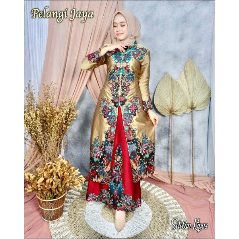 Stelan Kebaya Kipas Sapu Jagat Original Pelangi Jaya