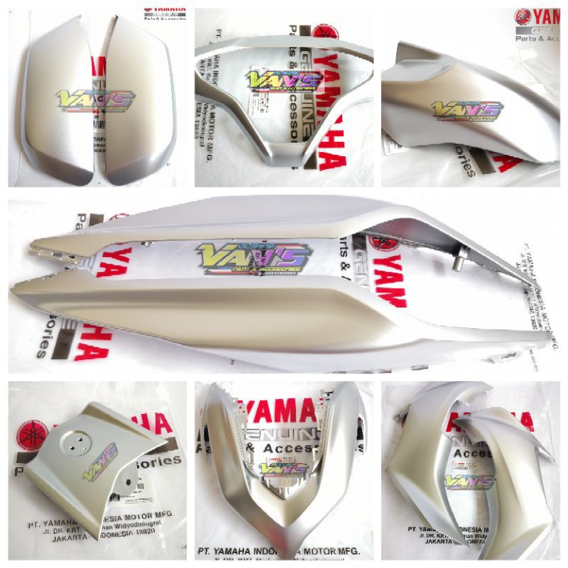 COVER BODY HALUS FULL AEROX 155 CONNECTED SILVER ORIGINAL