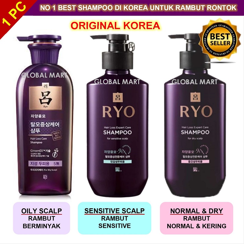 ORIGINAL KOREA Ryo Shampoo Hair Loss Care 400ml Perawatan Rambut Rontok FAST DELIVERY-1