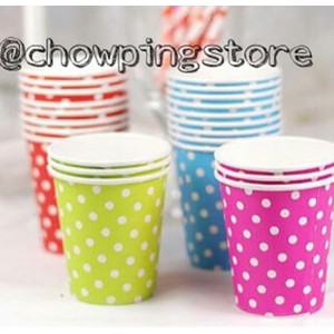 Polka Dot Paper Cup / Papercup / Gelas Kertas motif Polkadot