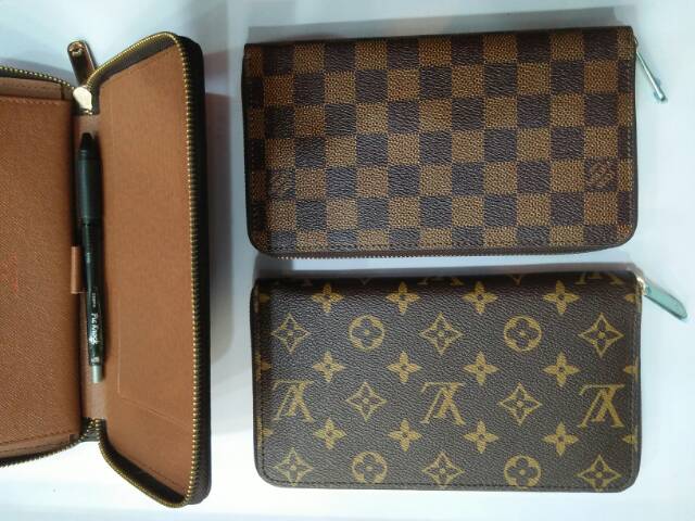 Dompet resleting panjang passport import premium lv 60003