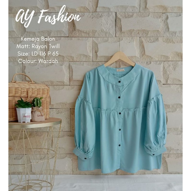 kemeja ballon Ay fashion