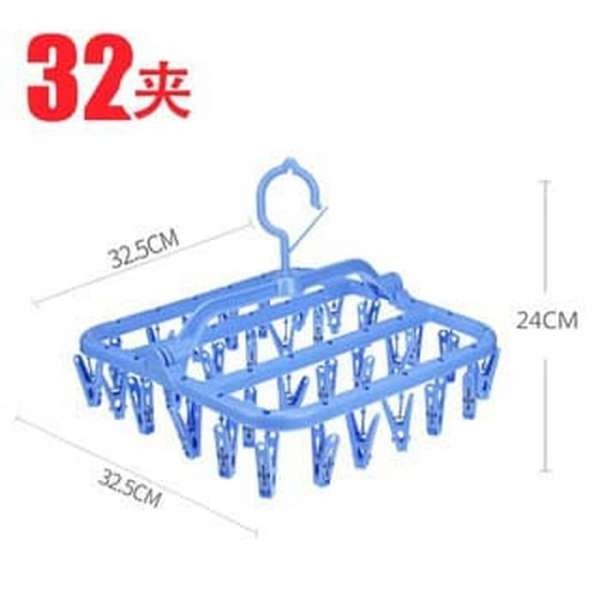 Sgmshop Hanger 32 jepit gantungan jemuran baju kaos kaki serbaguna laundry set