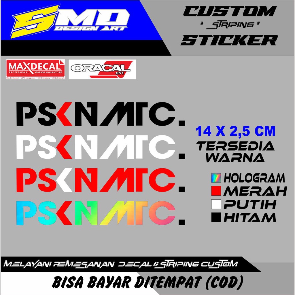 CUNTTING STICKER PSKNMTC BUKAN ORIGINAL