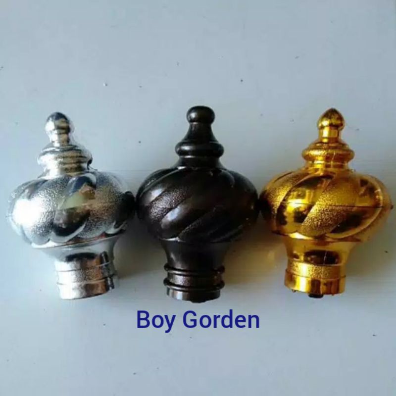 End cup tutup rel batang gorden rolet korden murah gold
