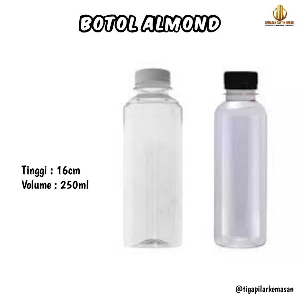 Botol jus botol almond 250 ml