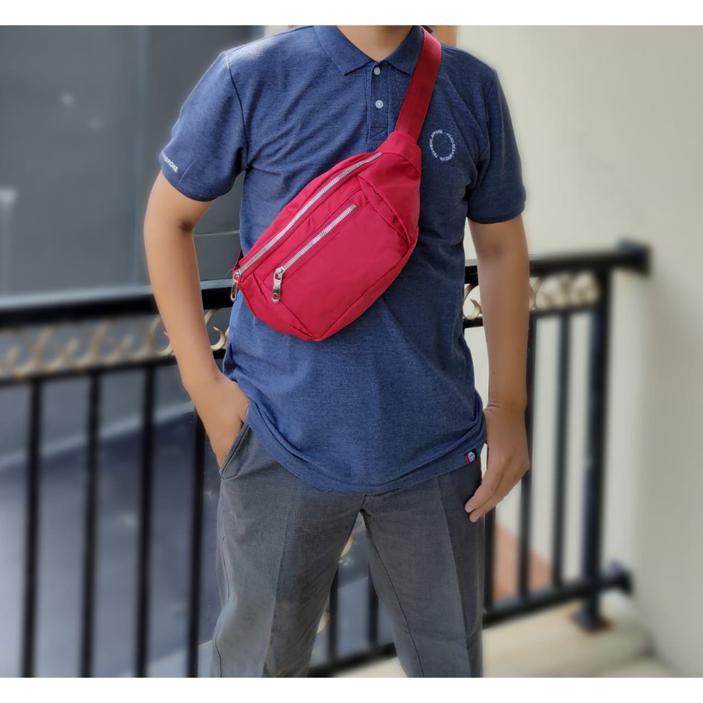 BARU!!! WAISTBAG/TAS PINGGANG IMPORT UNISEX BISA LAKI LAKI DAN WANITA