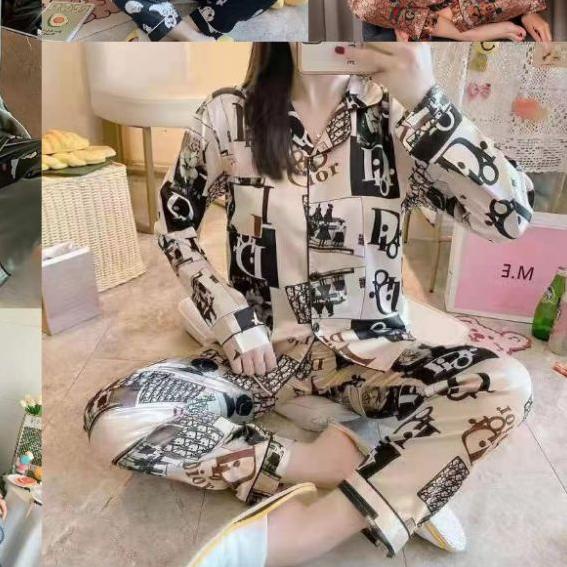 ☆ Piyama Pp wanita baju tidur import satin lengan panjang ✷