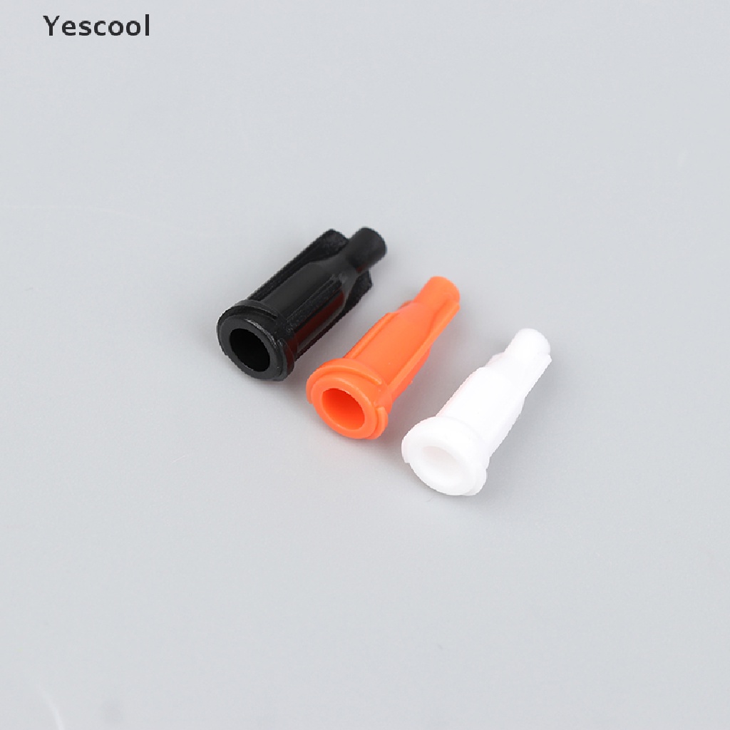 Yescool 100Pcs Tutup Suntikan Dispenser Injektor Bahan Plastik