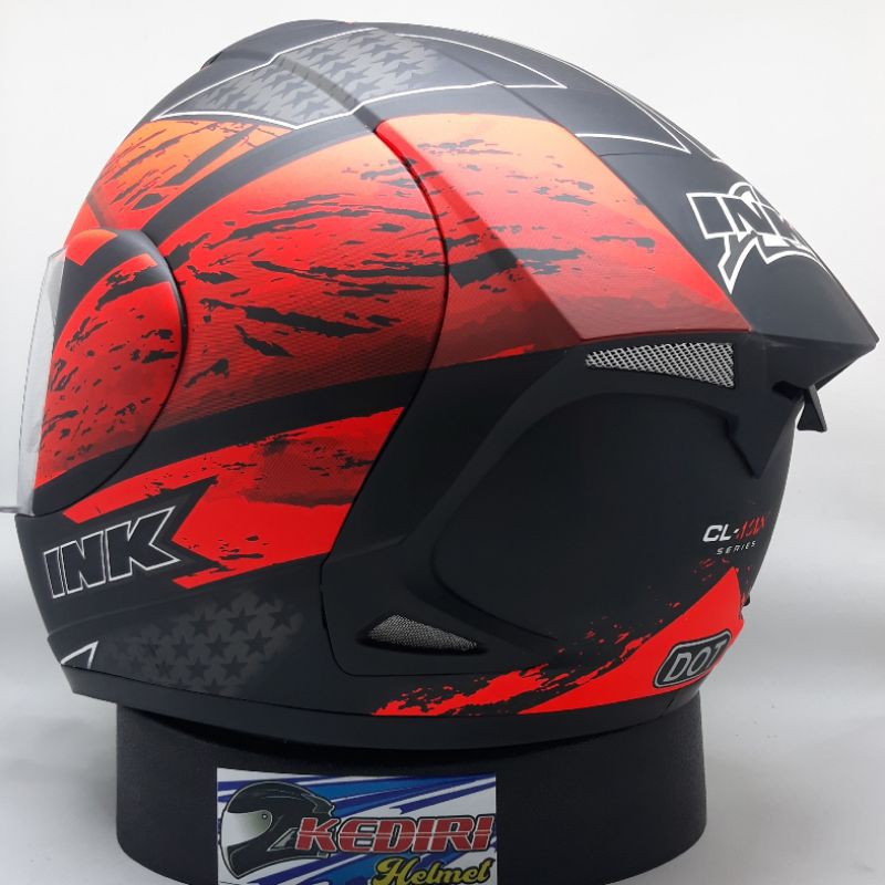 Helm INK CL MAX Seri 7 red fluo doff