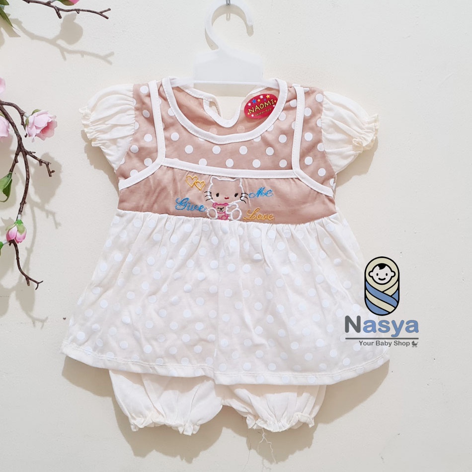 [N-033] Setelan Baju Bayi lucu (3-6 bulan) series cokelat