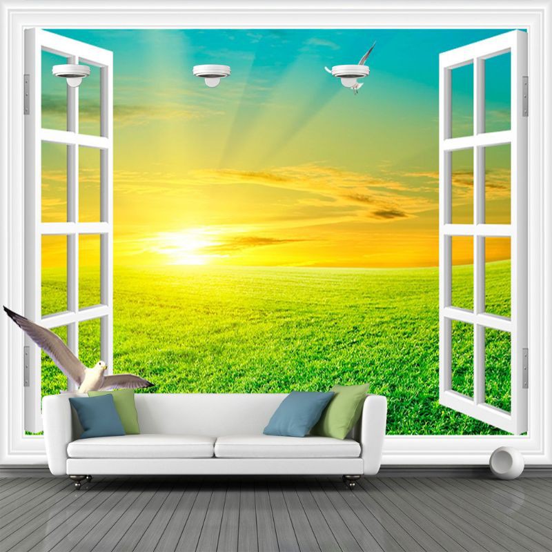 Wallpaper Custom Jendela Pemandangan Alam 3D , Wallpaper Jendela 3D , Wallpaper Custom 3D Murah