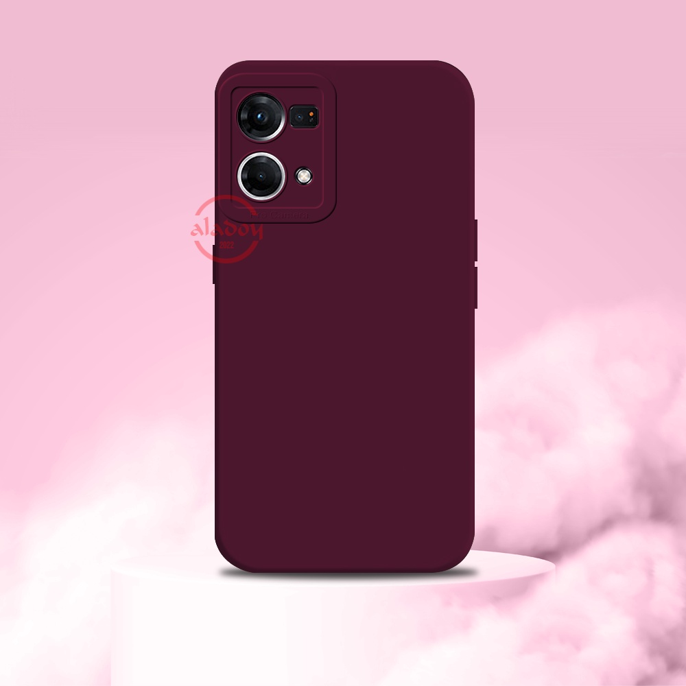 Soft Case Oppo Reno 7 4G Case Liquid Silicone Pro Camera Premium Casing