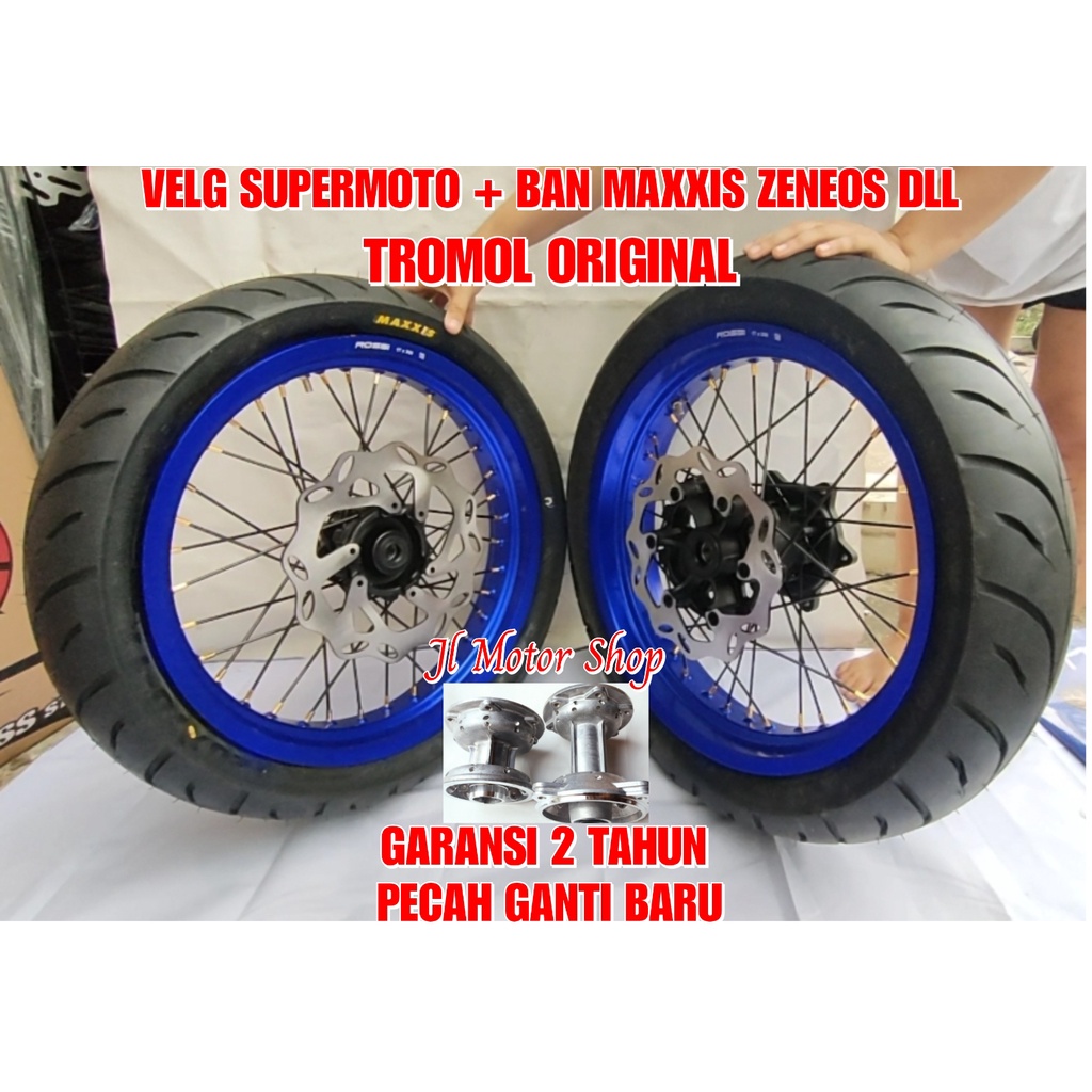 SEPAKET BAN VELG SUPERMOTO TROMOL ORIGINAL DAN EXPEDITION YAMAHA WR 155 WR155 - PAKET VELG SUPER MOTO WR155 WR 155 PLUS BAN WARNA BEBAS - PAKET BAN VELG SUPERMOTO WR 155 PNP DAN ORIGINAL WR 155 REQ