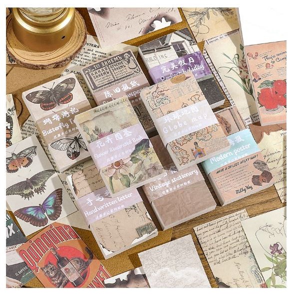 Scrapbook Paper Pack - Mini Vintage Series (60pcs)