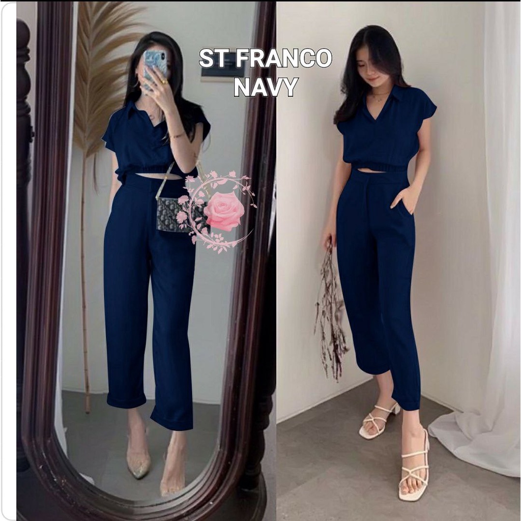 SETELAN FRANCO FASHION WANITA / BAJU CELANA PANJANG PESTA / BAJU PARTY / KASUAL