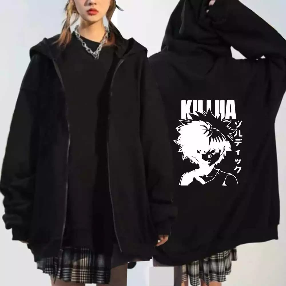 Hoodie Zipper Anime Hunterxhunter Killua Sweater Anime Hunter x Hunter Resleting Sleting Wanita Oversize Korean Style Xxl Murah Hoodie Zipper Wanita Oversize Polos Hoodie Ziper Wanita Oversize Murah Hodie Zipper Sweater Wanita Xxl Polos Sleting Resleting